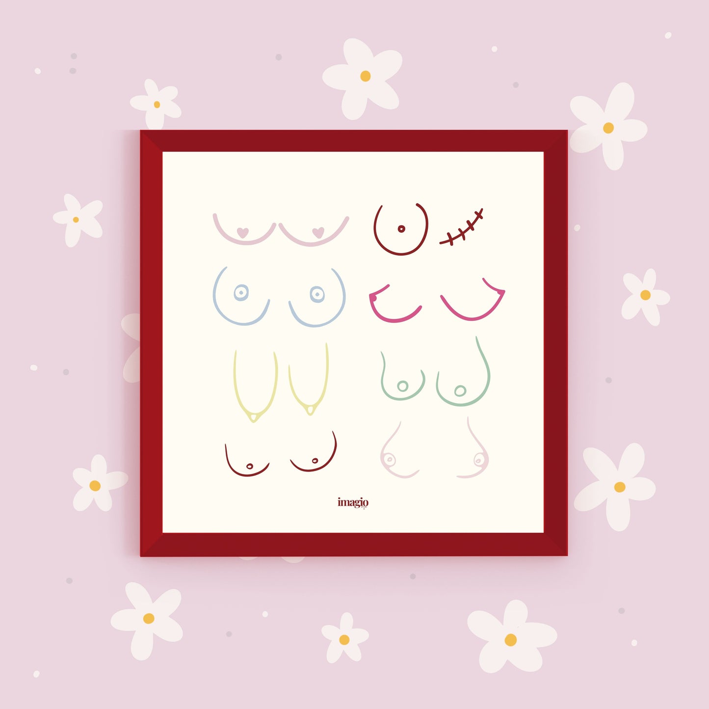 Miniature - Beauty in Diversity - Burgundy Frame