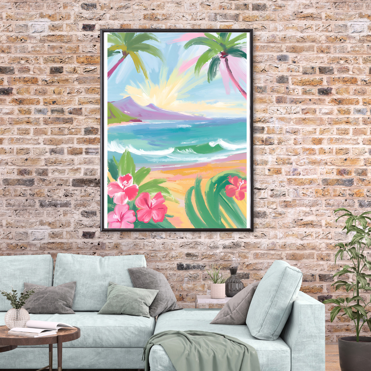 Hawaiian Beach & Flowers #2