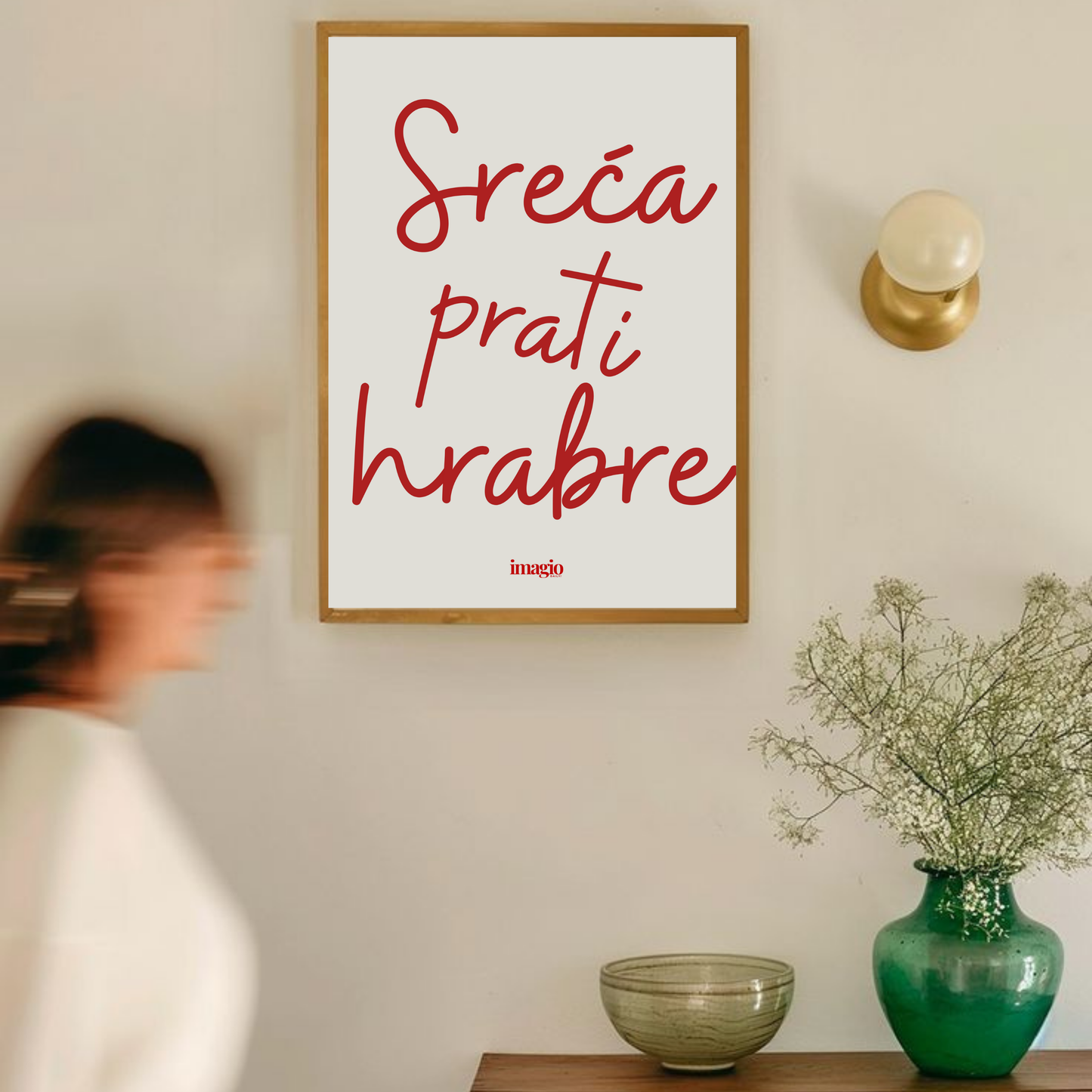 NEW: Color Pop Art Poster - Sreća prati hrabre