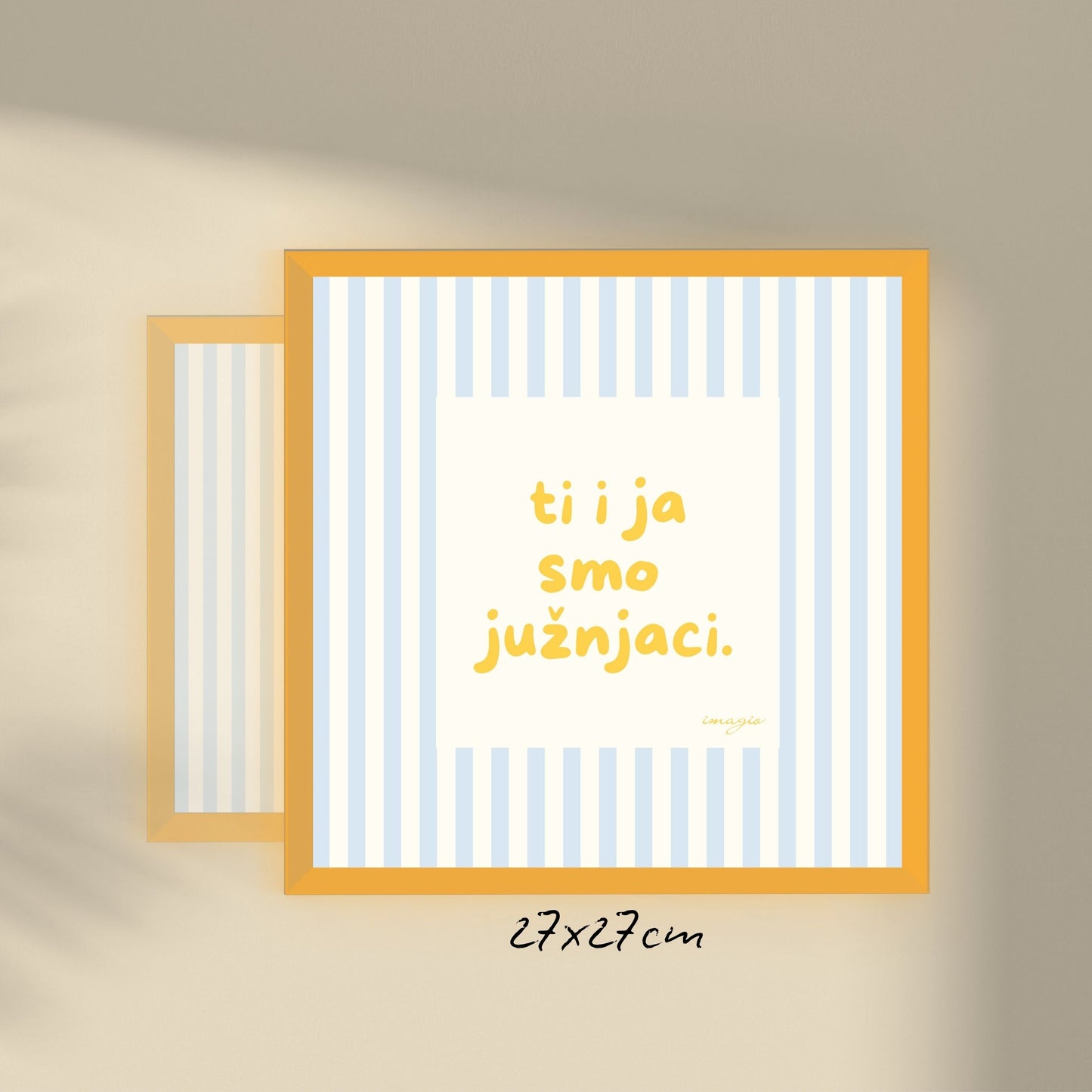 Miniature - Ti i ja smo južnjaci - Yellow Frame