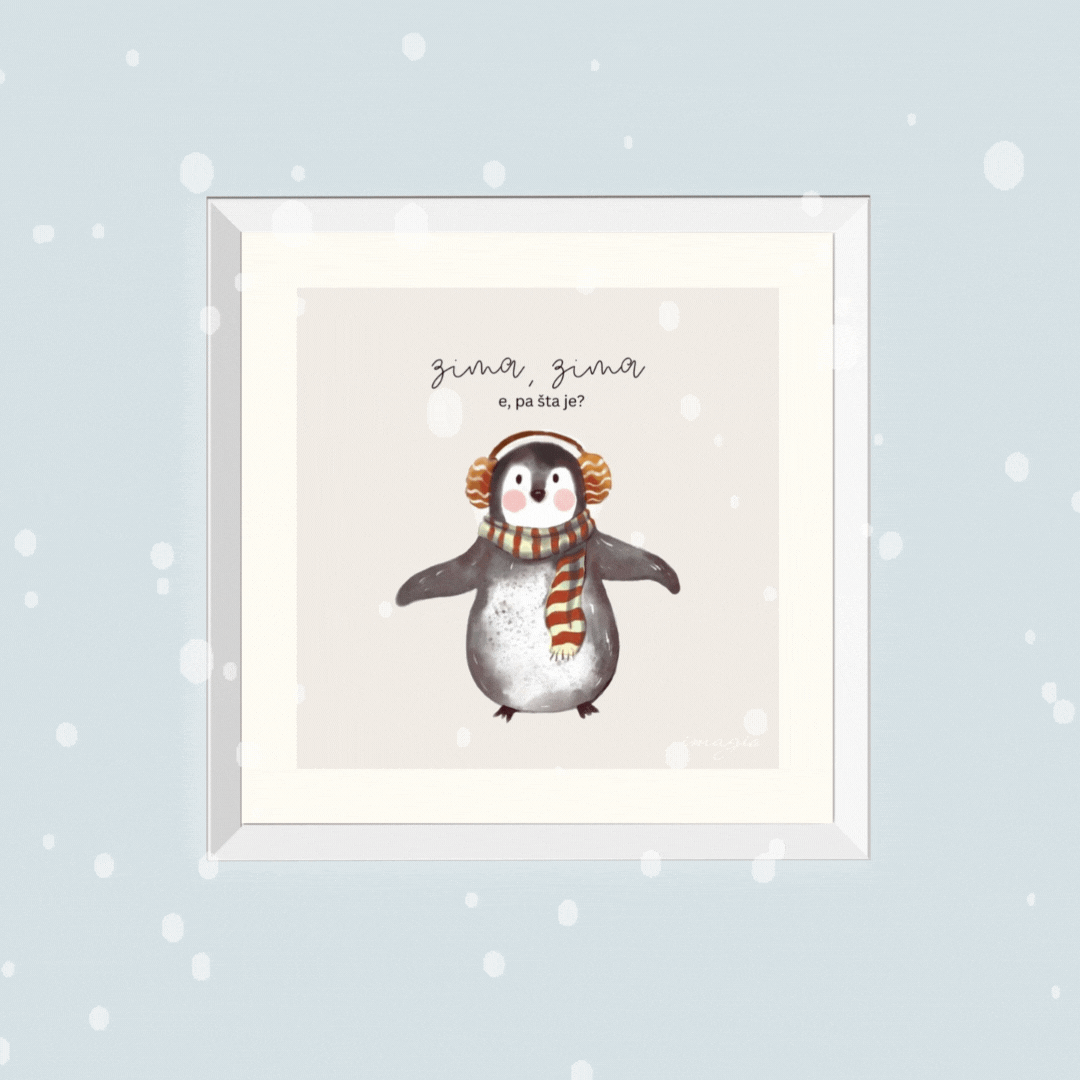 XMAS 26 Miniature KIDS - Zima, zima, e pa šta je? - White Frame