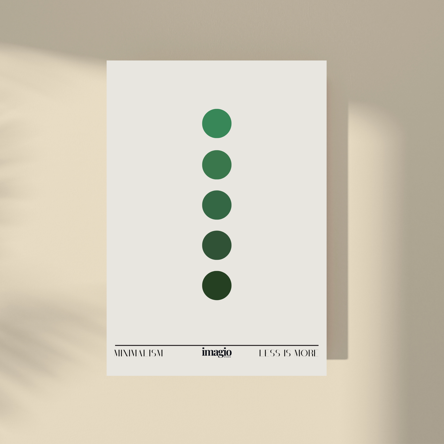 Bauform: Green Circles - Bauhaus Art Poster