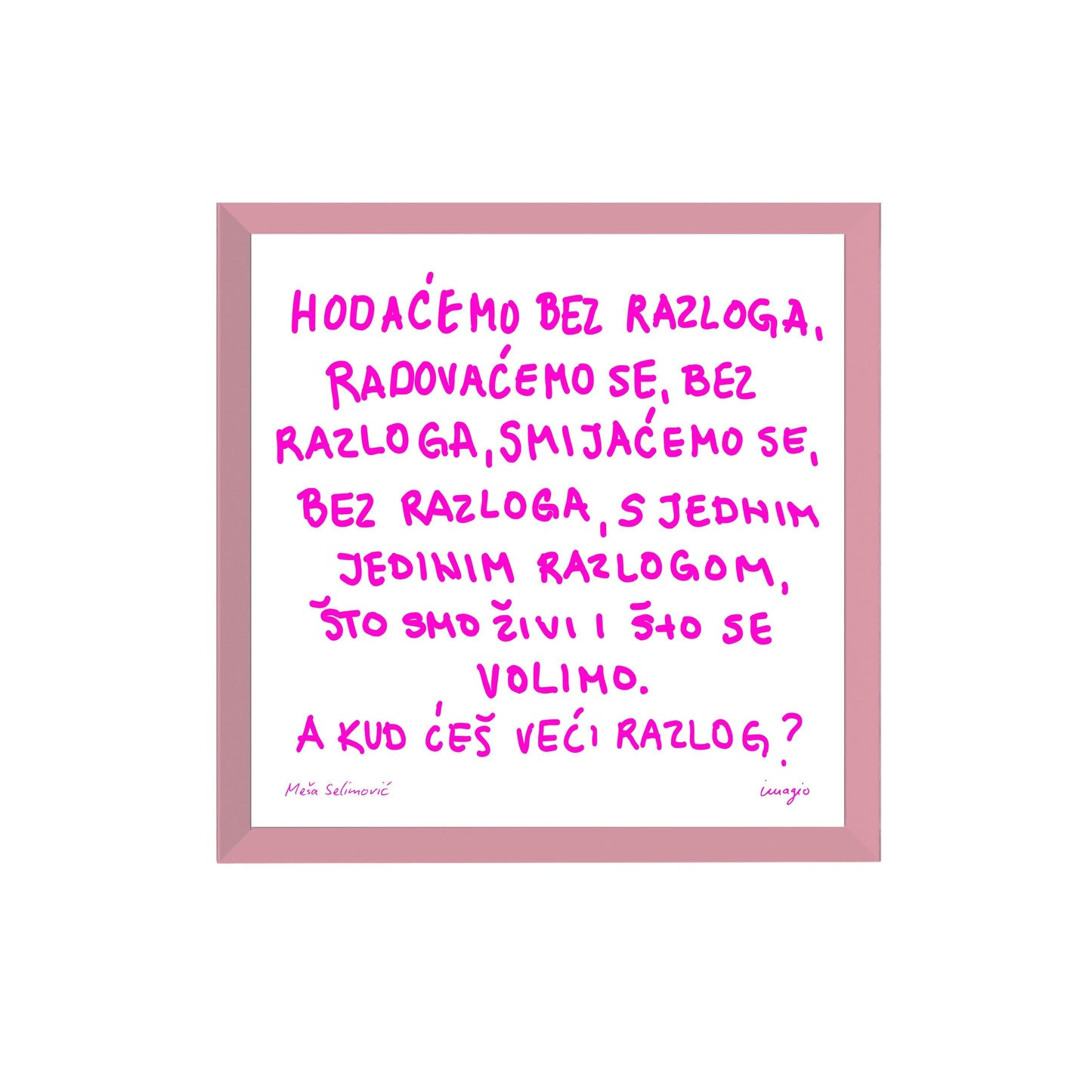 Miniature - The Script - Meša Selimović "Hodaćemo bez razloga..."