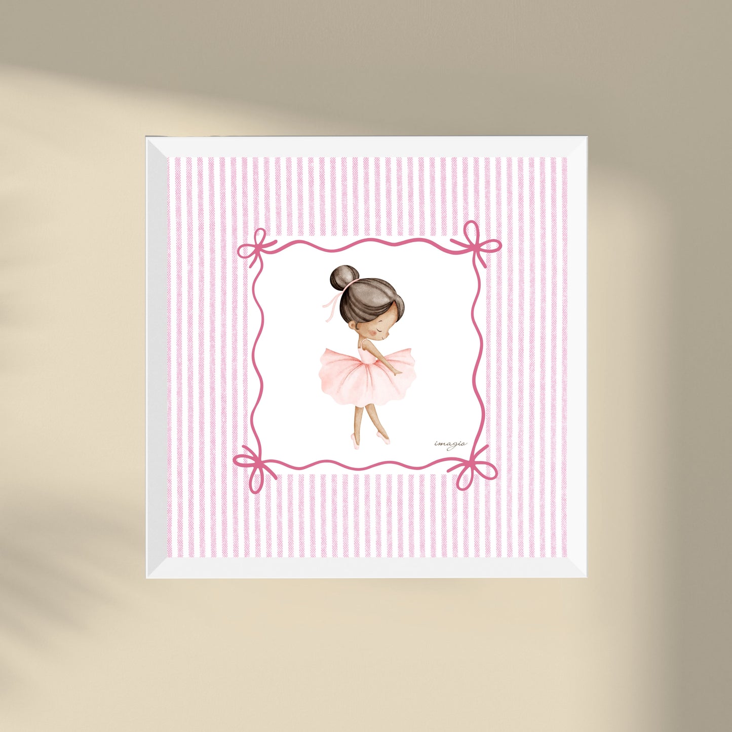Miniature - Ballerina No.1 - White/Gold Frame