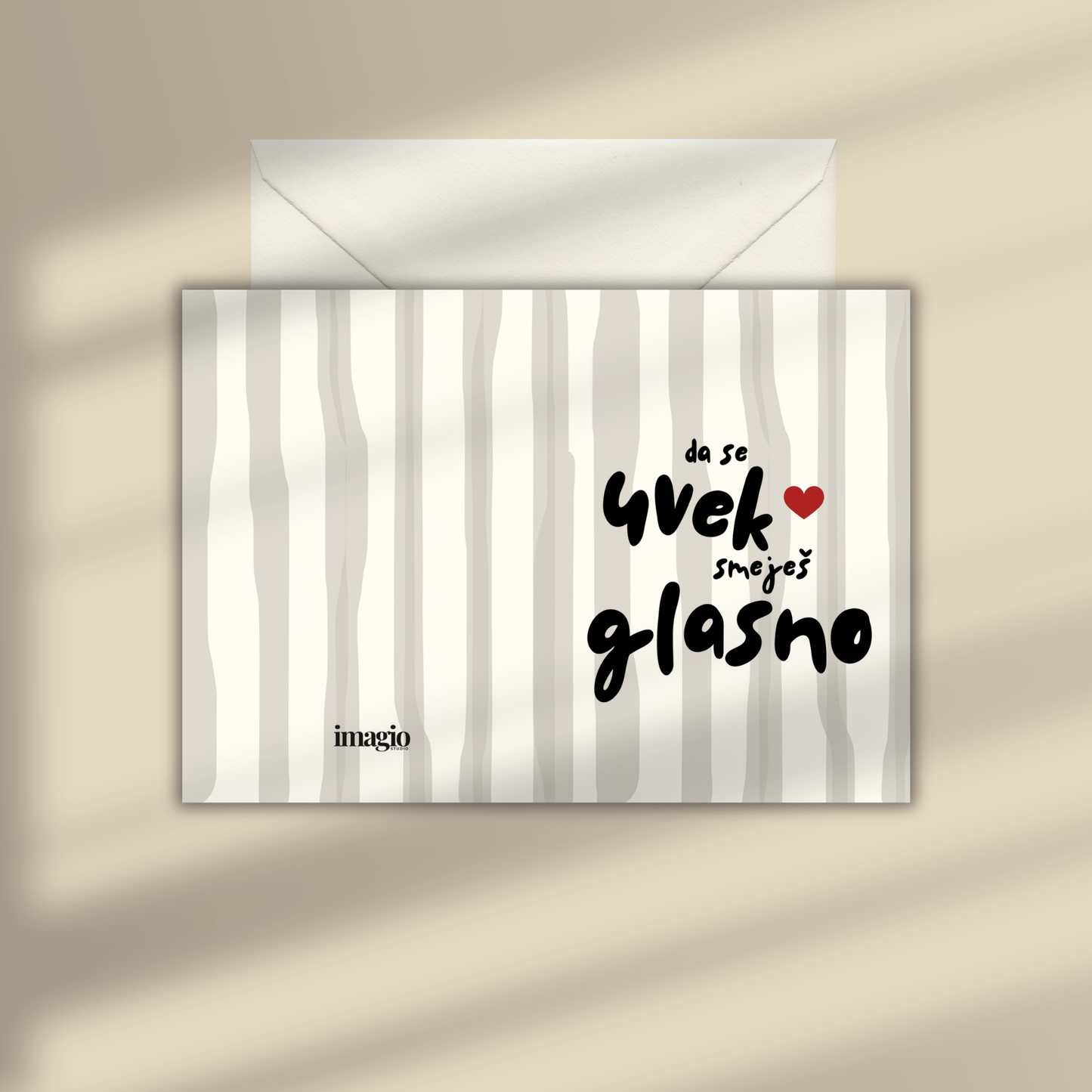 Čestitka - Da se uvek smeješ glasno - Crna