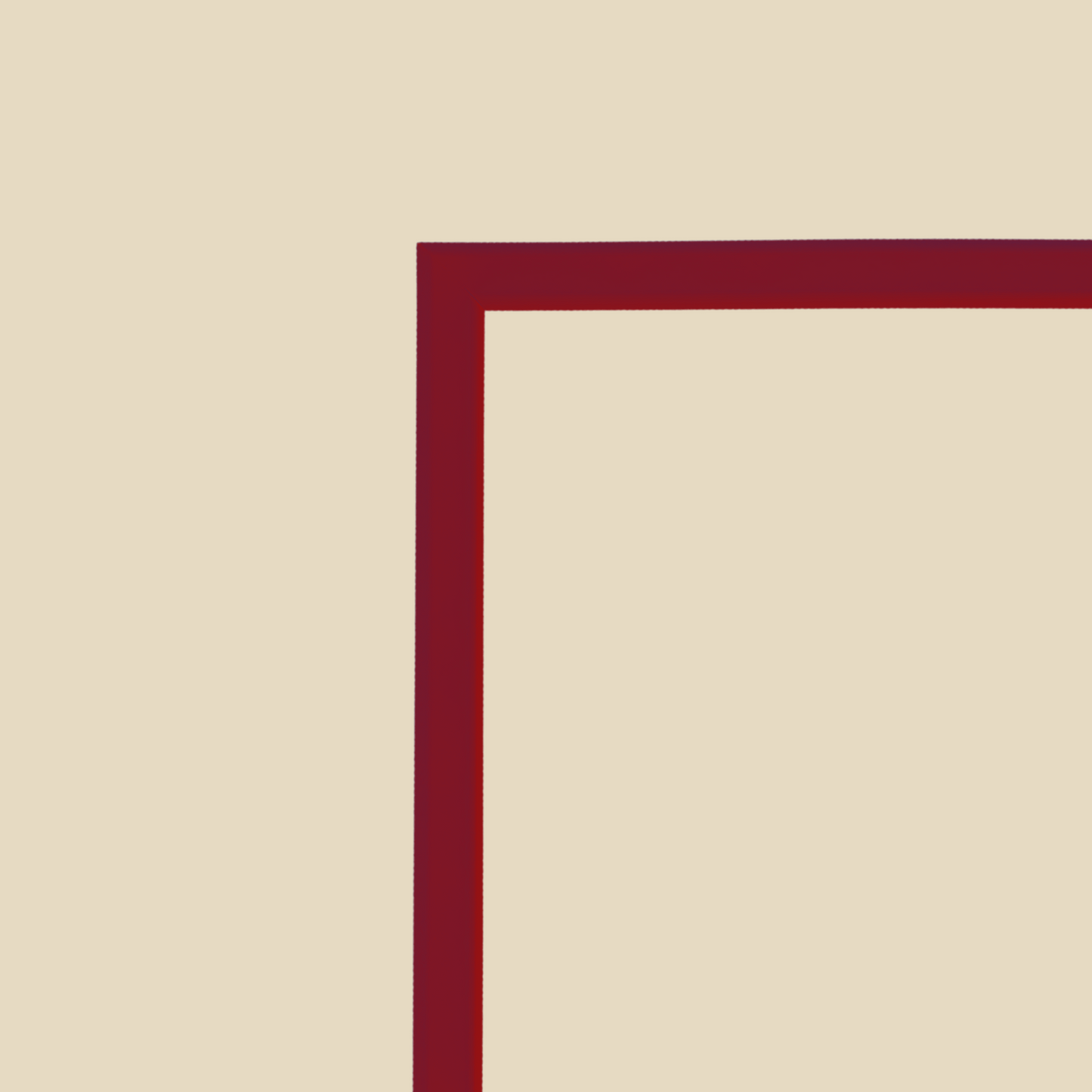 Crveni ram – Apstraktni cvetovi hibiskusa - uramljena slika 42x52 cm