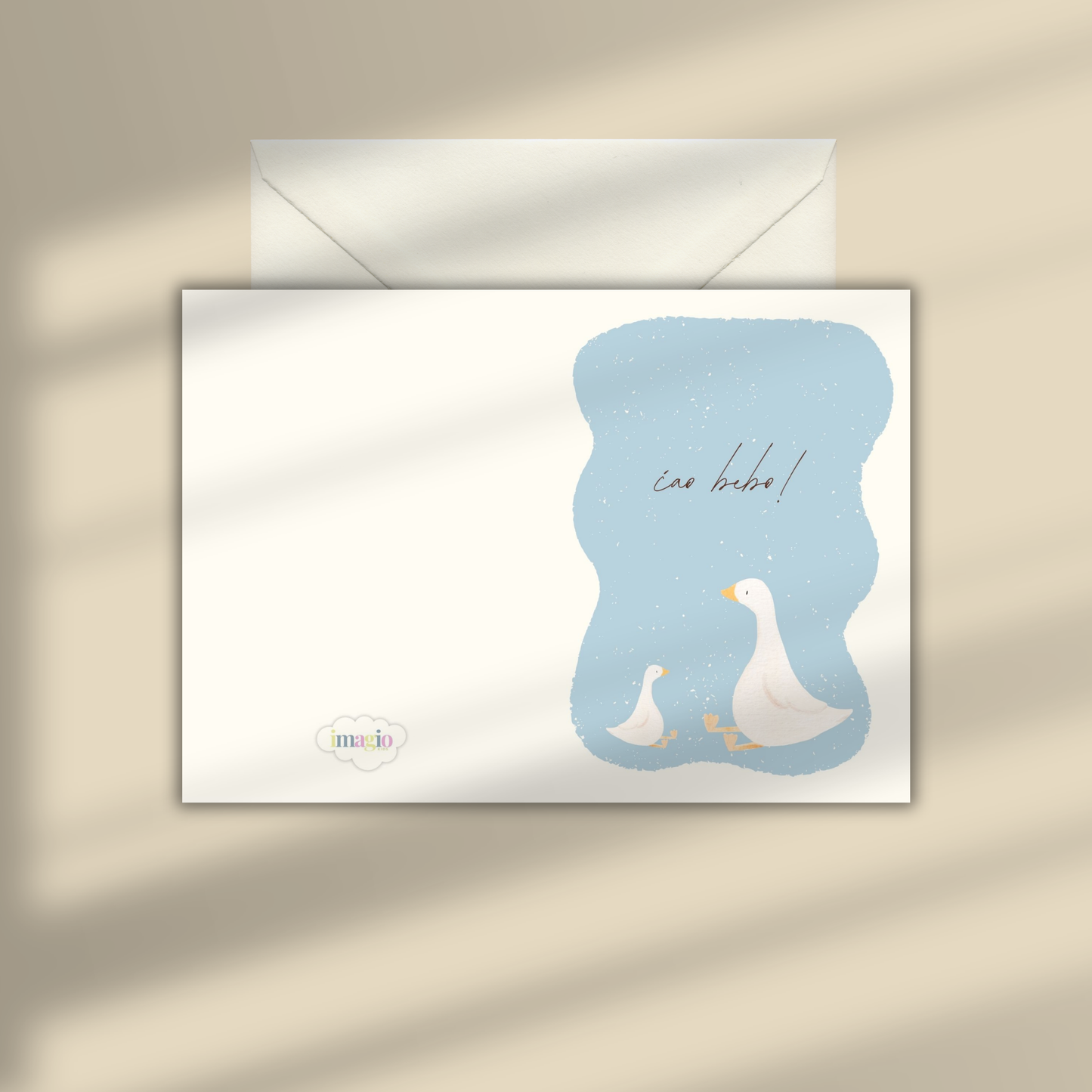 Greeting Card - Ćao, bebo! - Light Blue