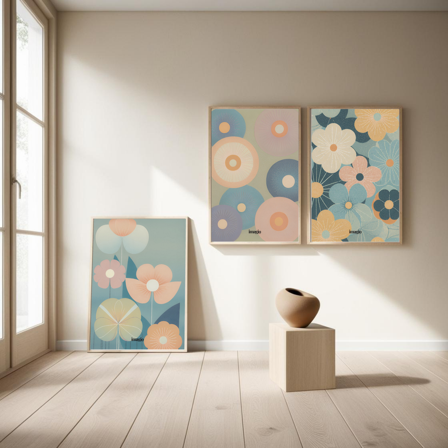 Abstract Flowers - Pastel #3