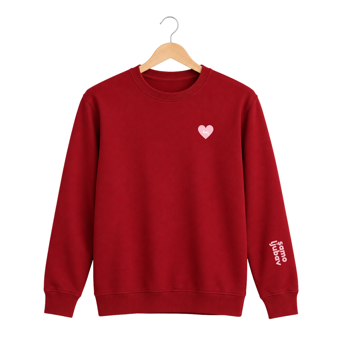 Sweatshirt - Samo ljubav Red