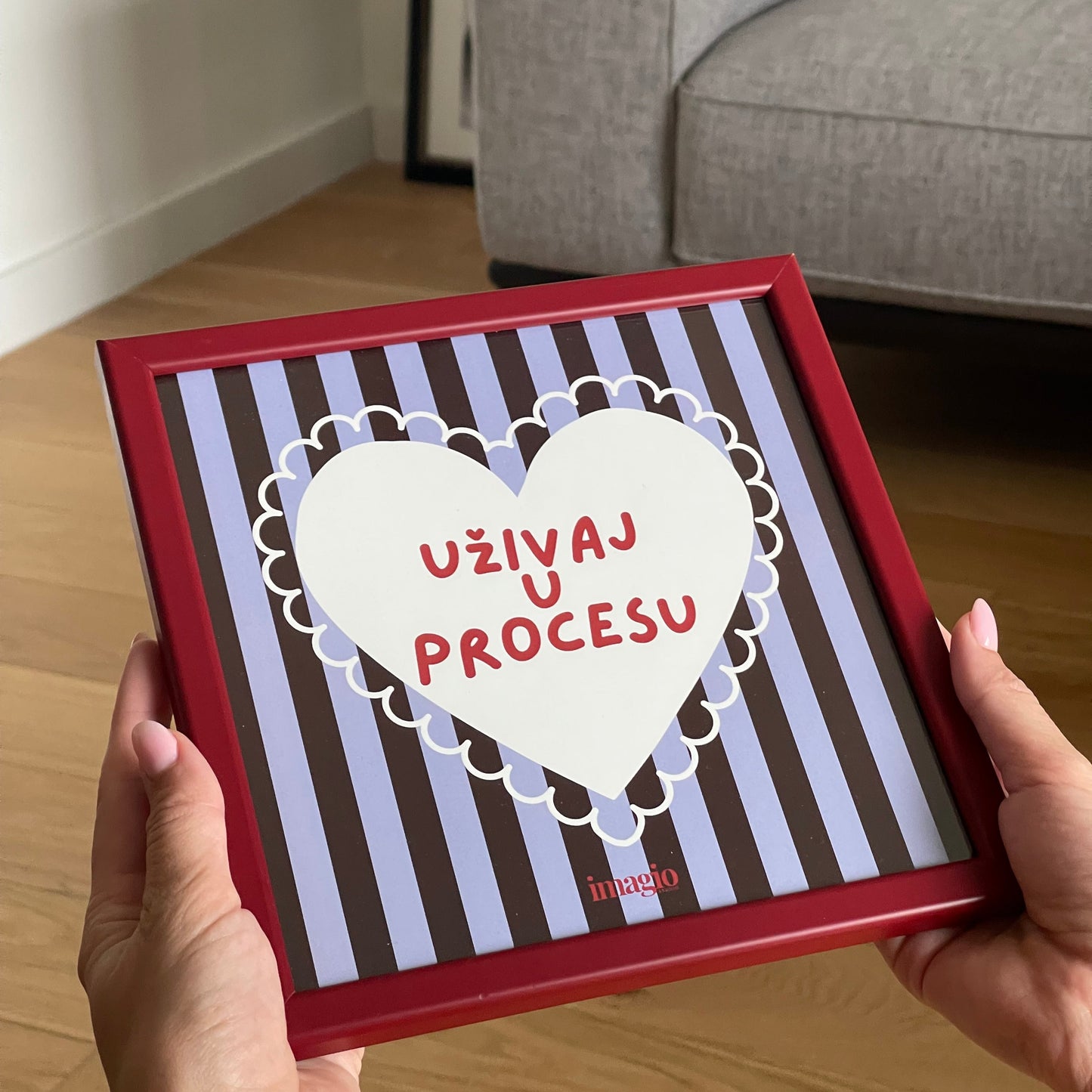 Miniature - Uživaj u procesu - Burgundy frame