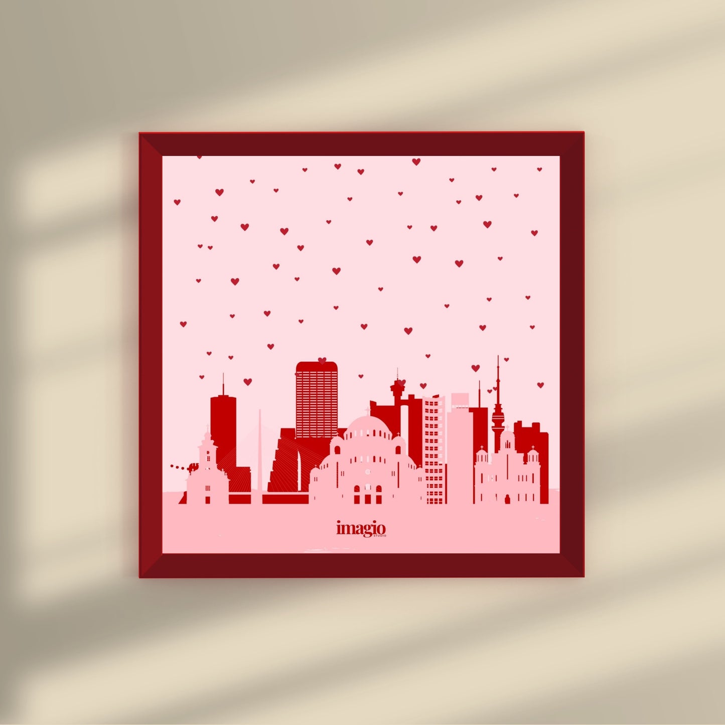 NEW: Miniature - Belgrade Panorama Heart Rain