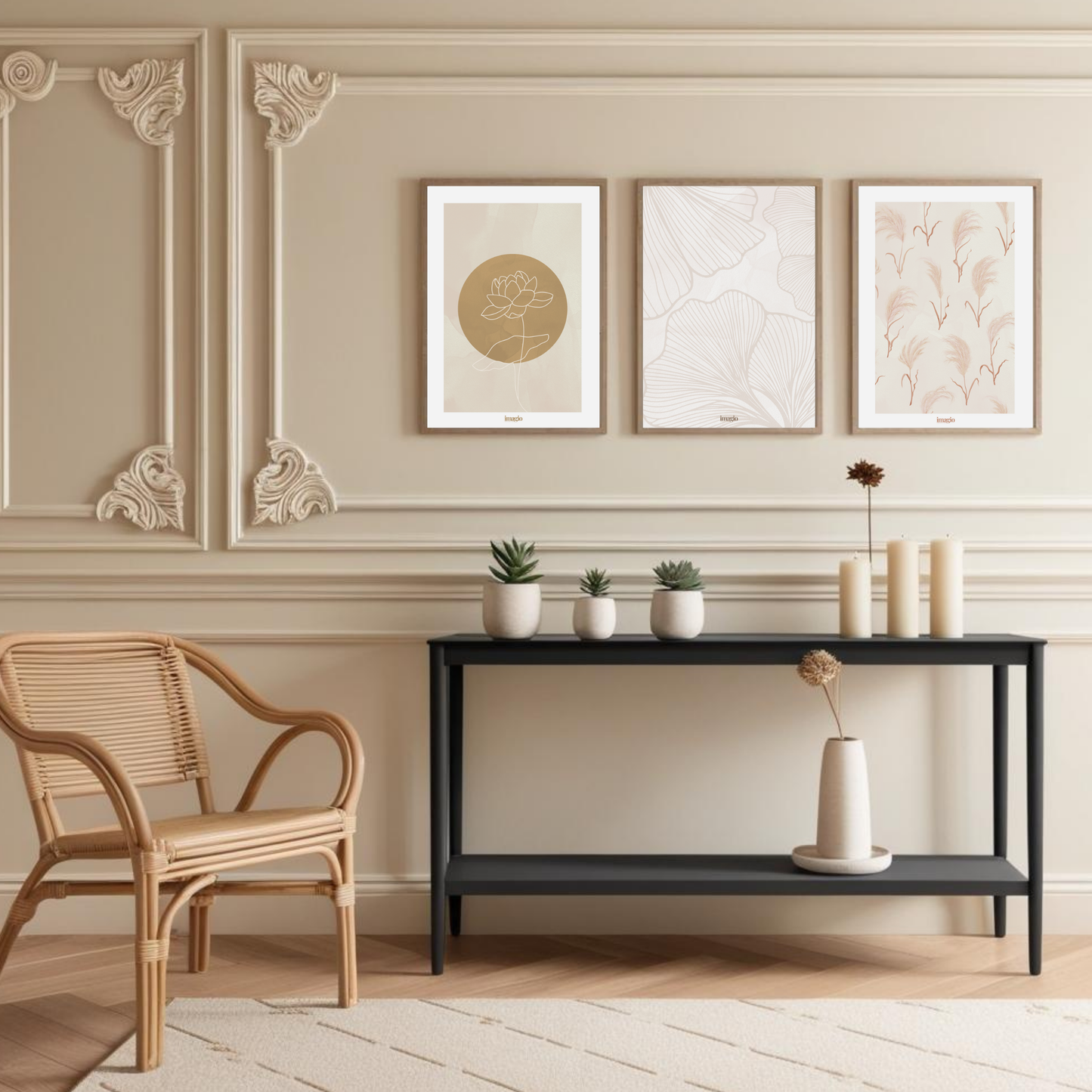 Patrón de trigo: beige cálido