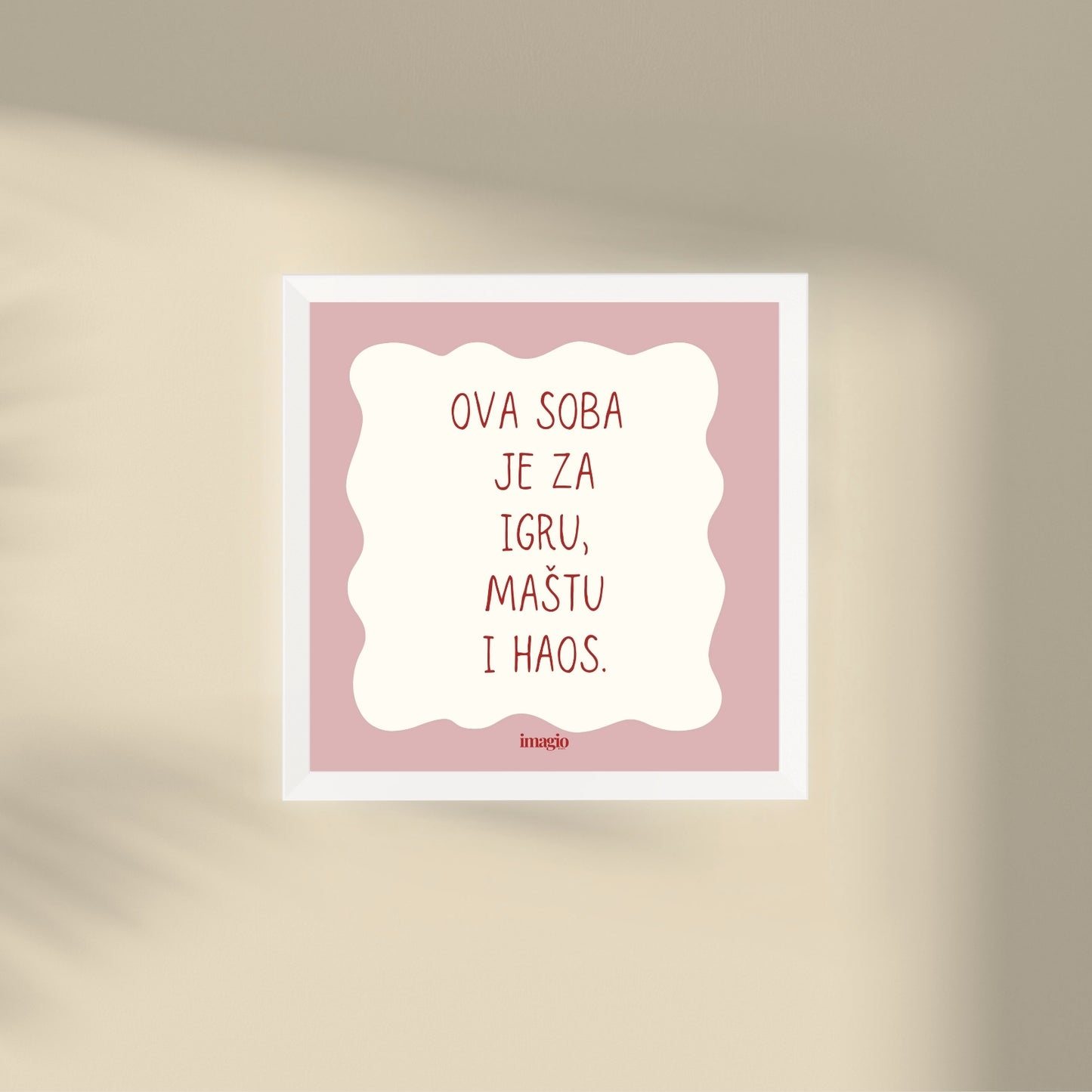 Miniature - Ova soba je za igru, maštu i haos. - Blush Pink