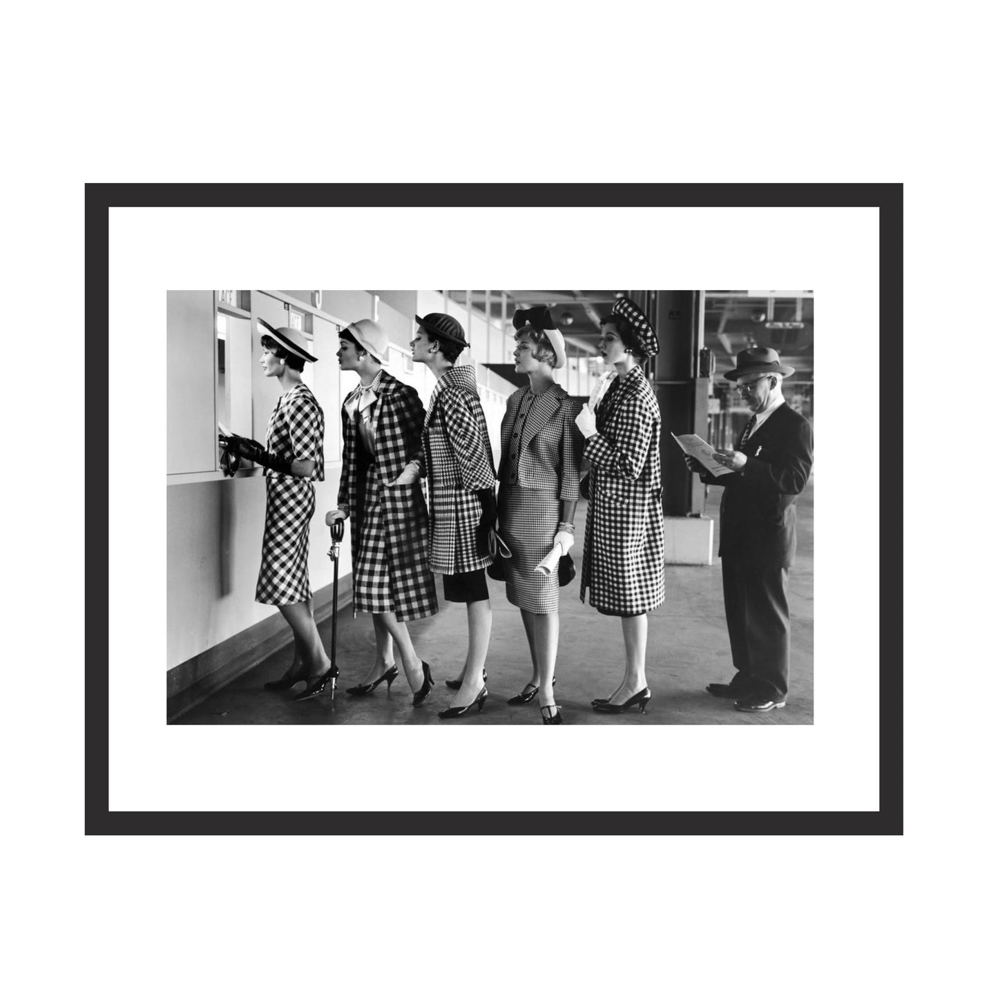 Models at Roosevelt Raceway - Framed Art - Multiframe