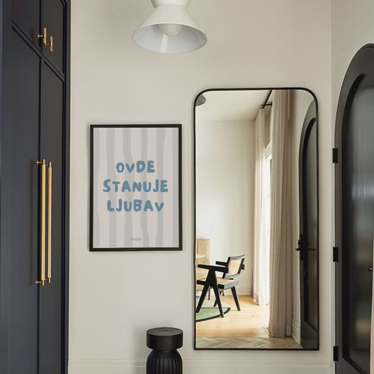 Color Pop Art Poster - Ovde stanuje ljubav - Light Blue