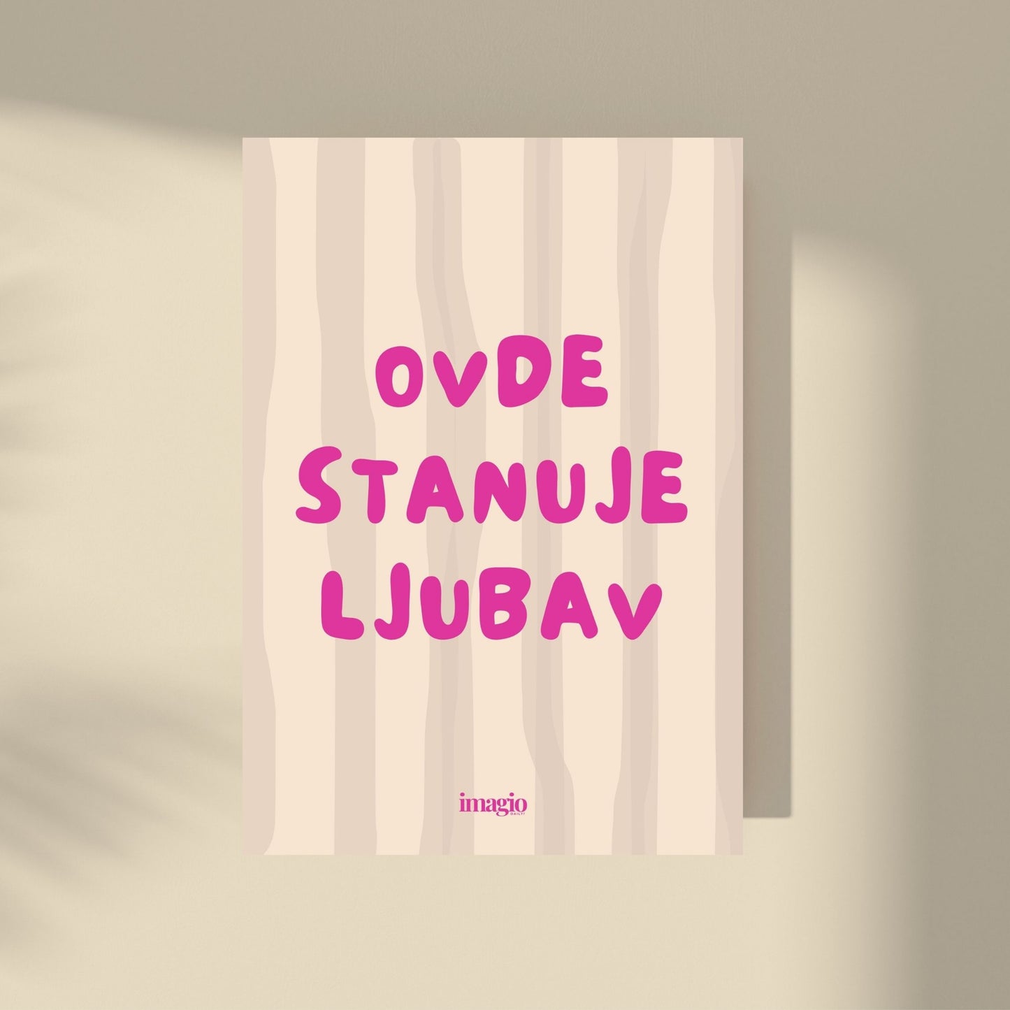 Color Pop Art Poster - Ovde stanuje ljubav - Pink