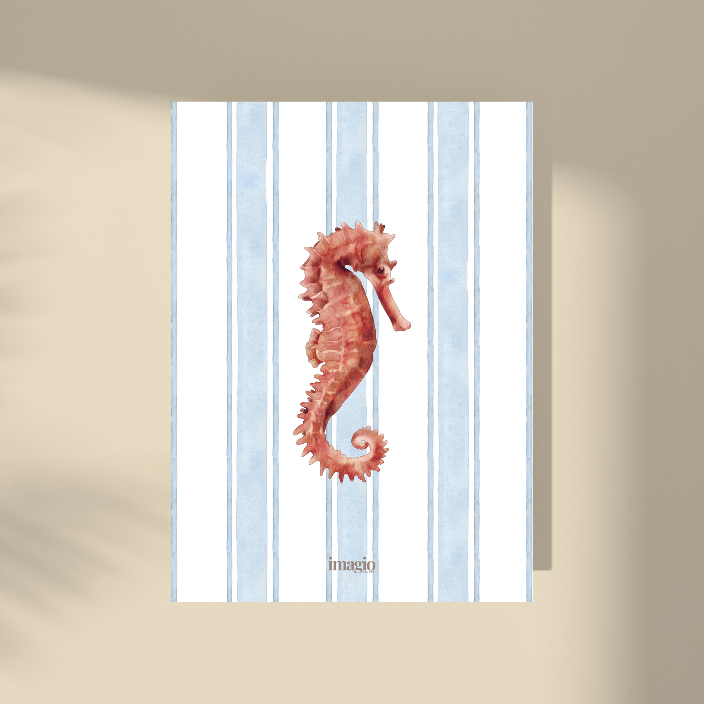 Watercolor Seahorse - Poster