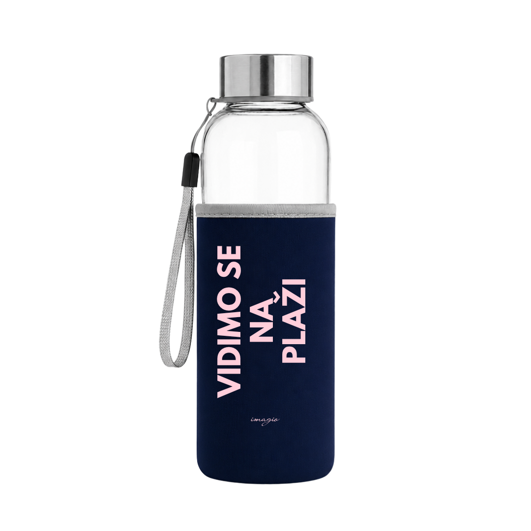 Glass Bottle - Navy - Vidimo se na plaži