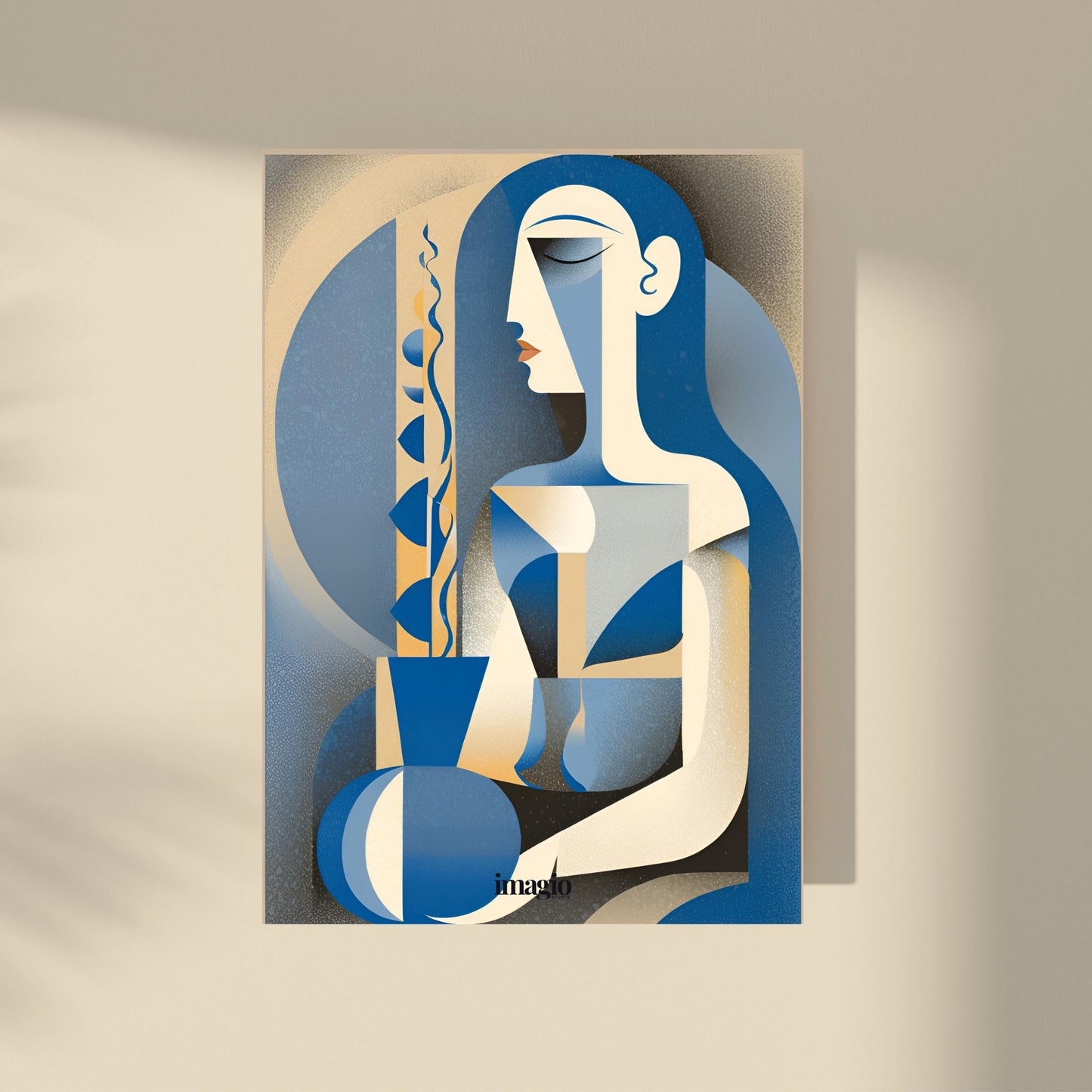 Lost Between Cubism and Surrealism - Beige&Blues #2