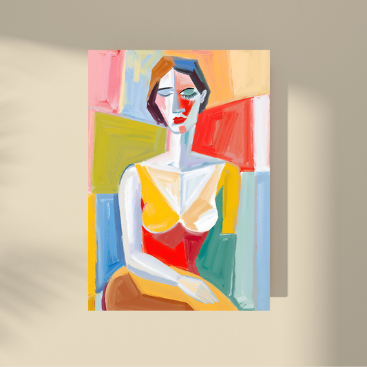 Lost Between Cubism and Surrealism - Abstract Beauty, Woman Portrait #11