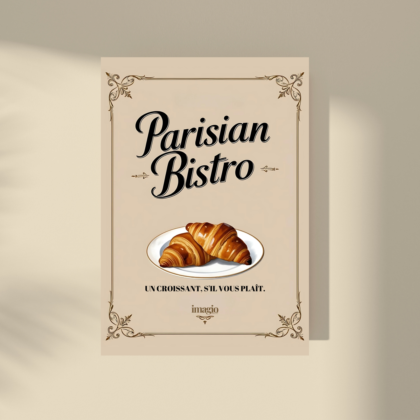 Parisian Bistro Croissant - Beige