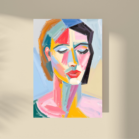 Lost Between Cubism and Surrealism - Abstract Beauty, Woman Portrait #3