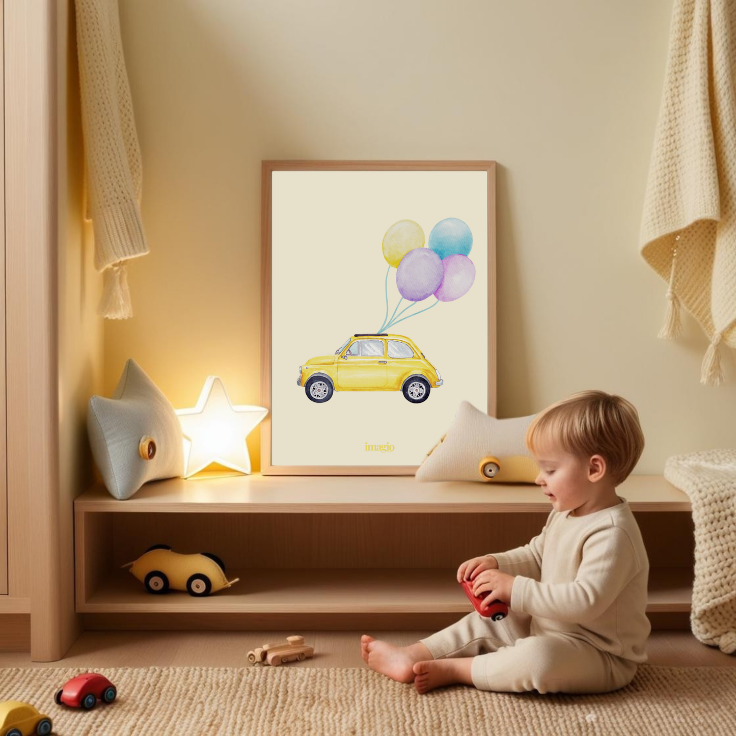 Yellow Car With Balloons