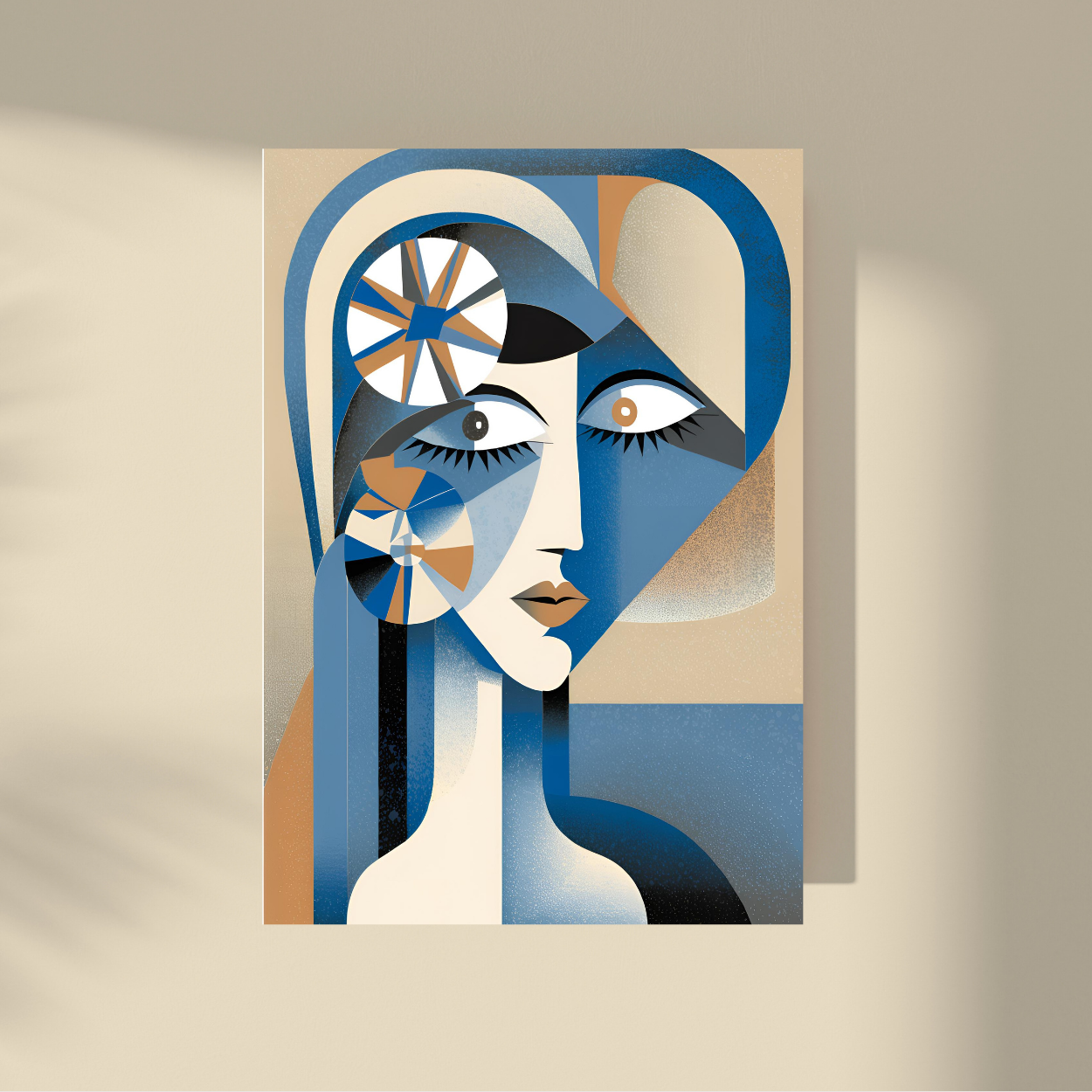 Lost Between Cubism and Surrealism - Beige&Blues #1