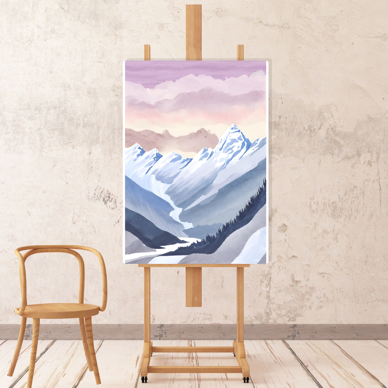 Canvas - Snow Mountains No.1