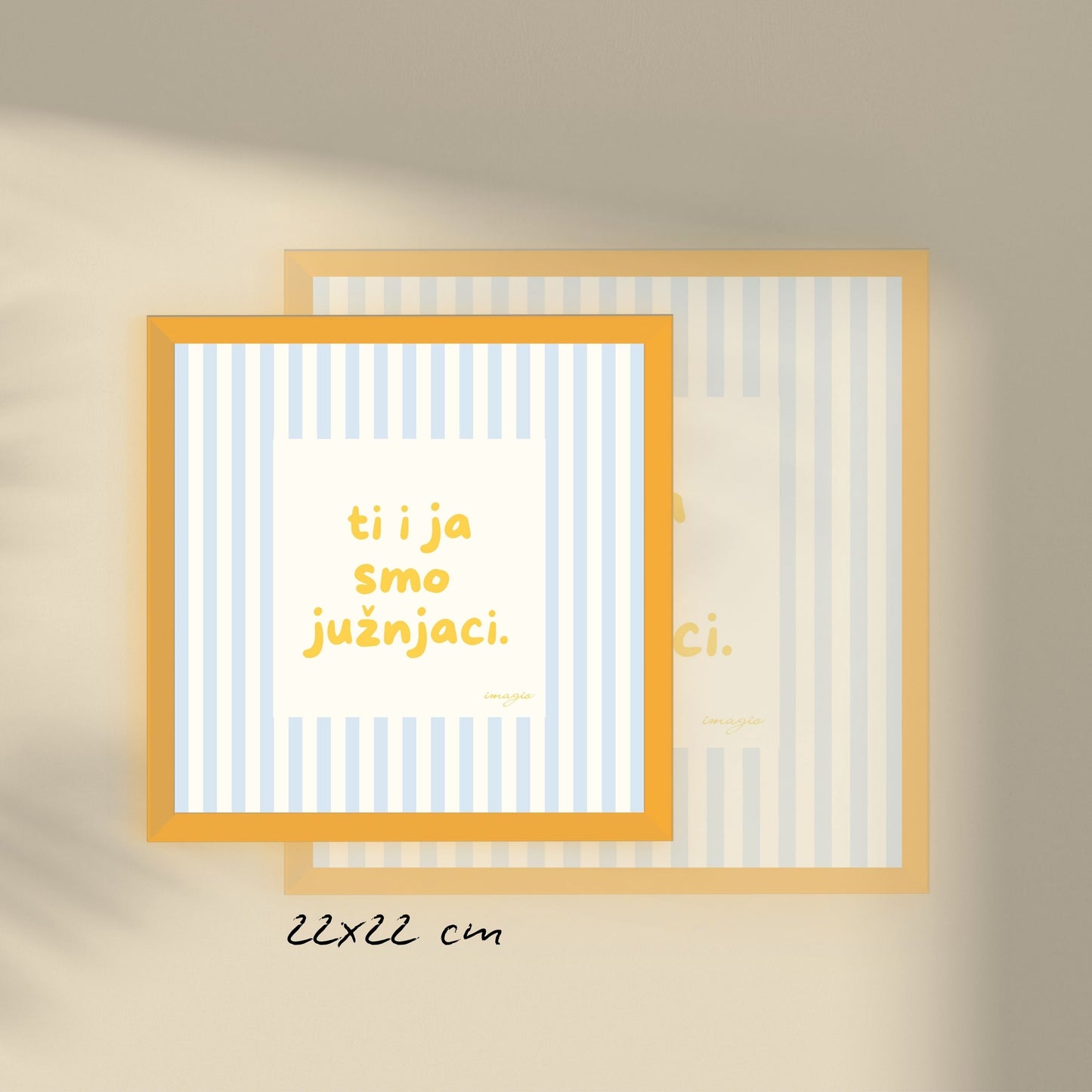 Miniature - Ti i ja smo južnjaci - Yellow Frame