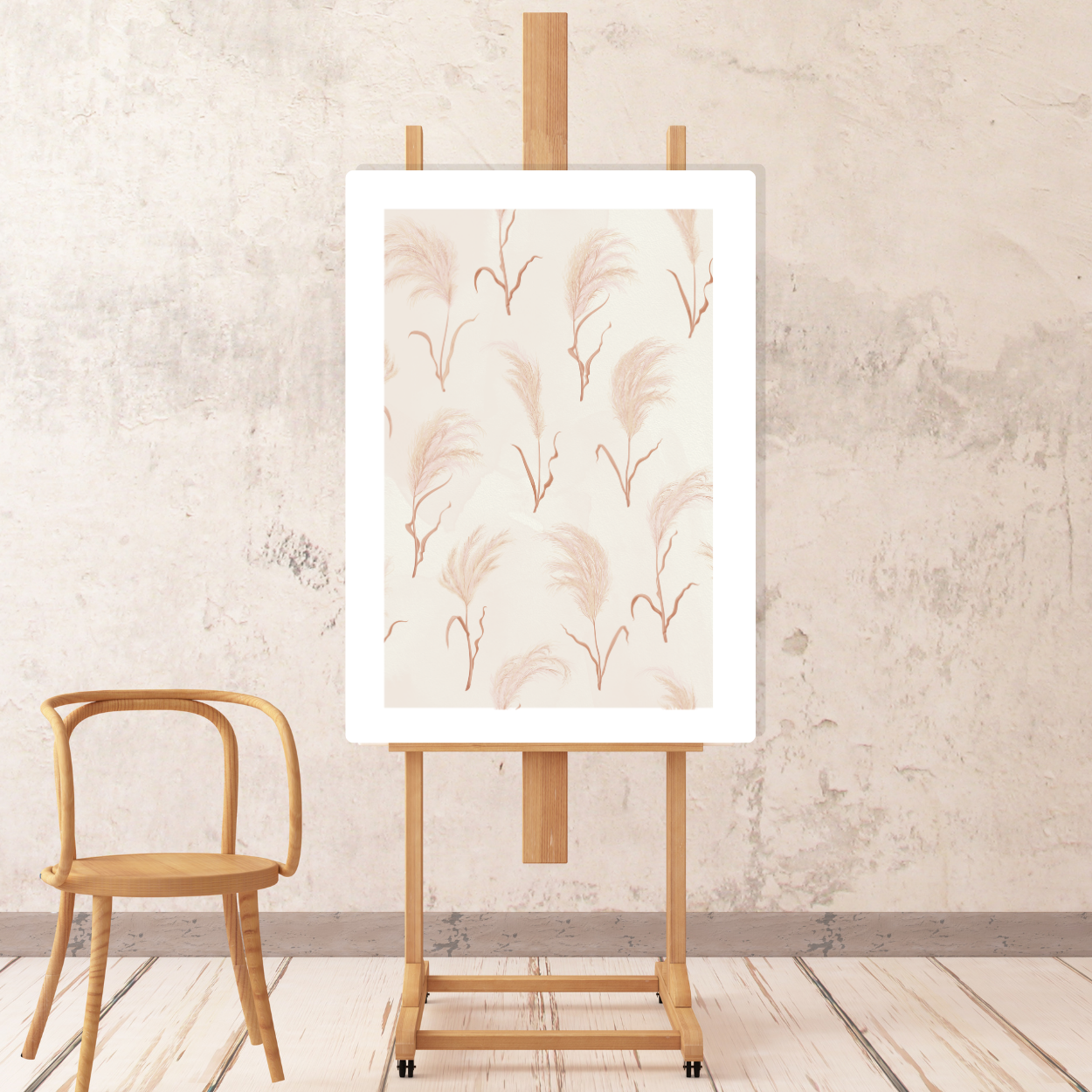 Canvas - Wheat Pattern: Warm Beige