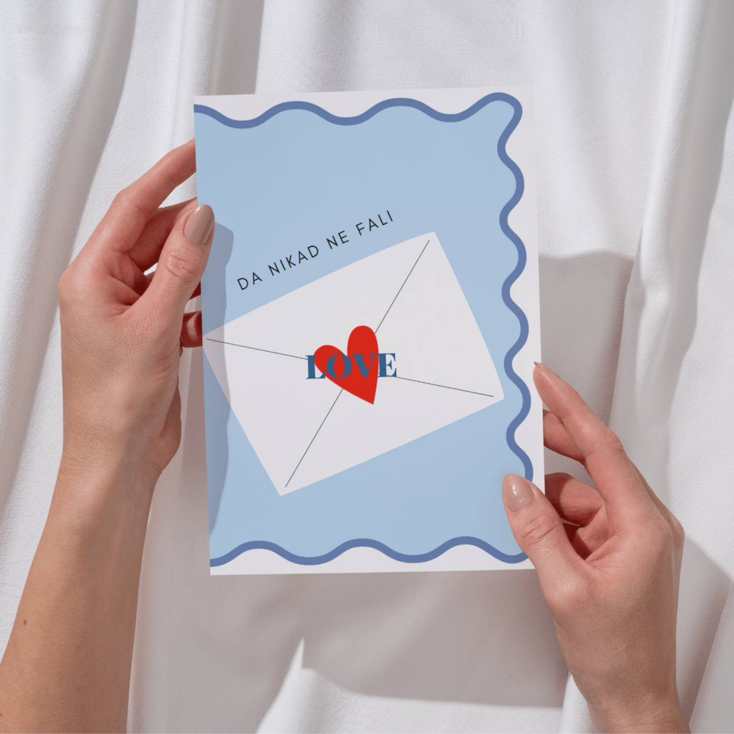 Greeting Card - Da nikad ne fali love Blue