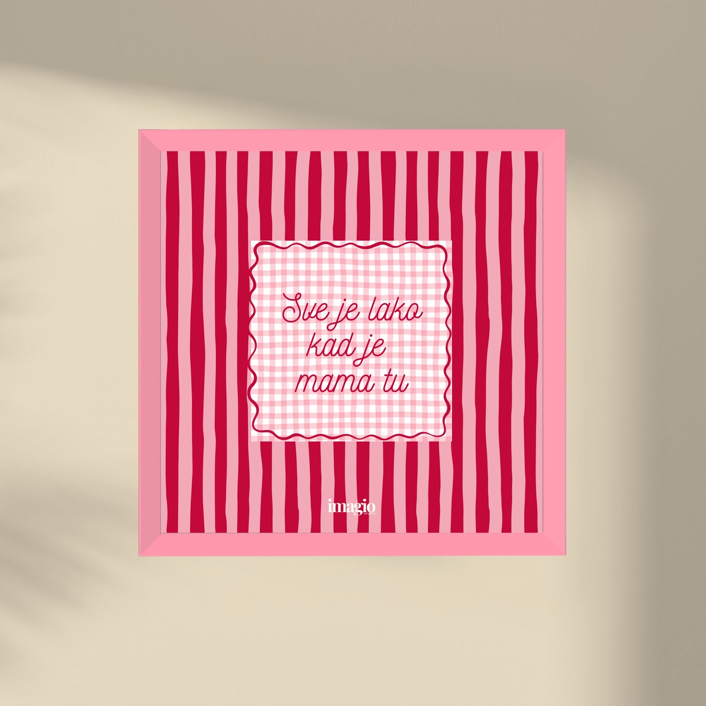 NOVO: Minijatura - Sve je lako kad je mama tu - Roze ram