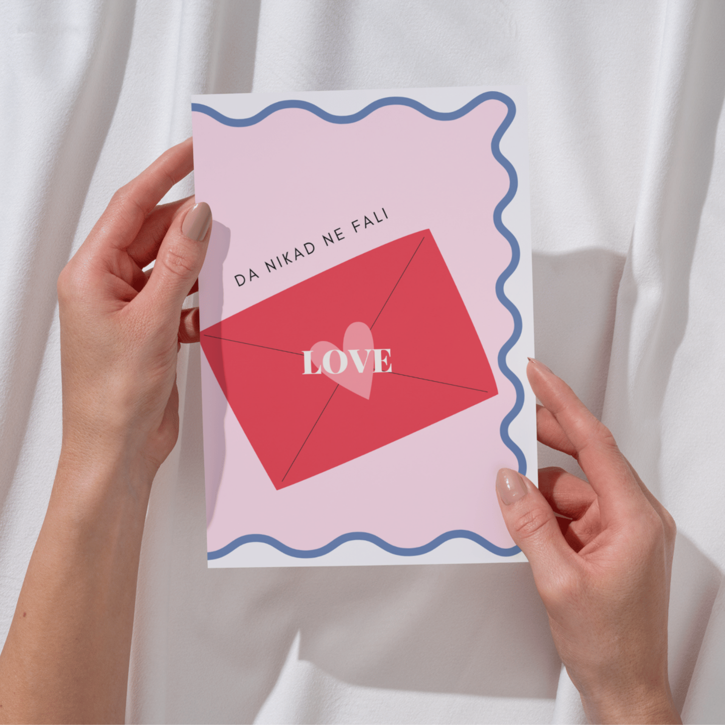 Greeting Card - Da nikad ne fali love Pink