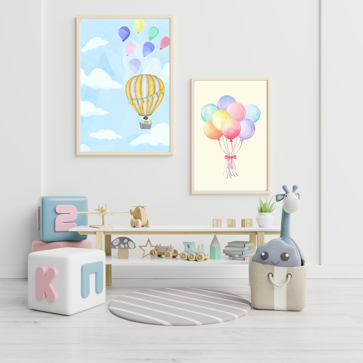 Boy Flying in the Balloon