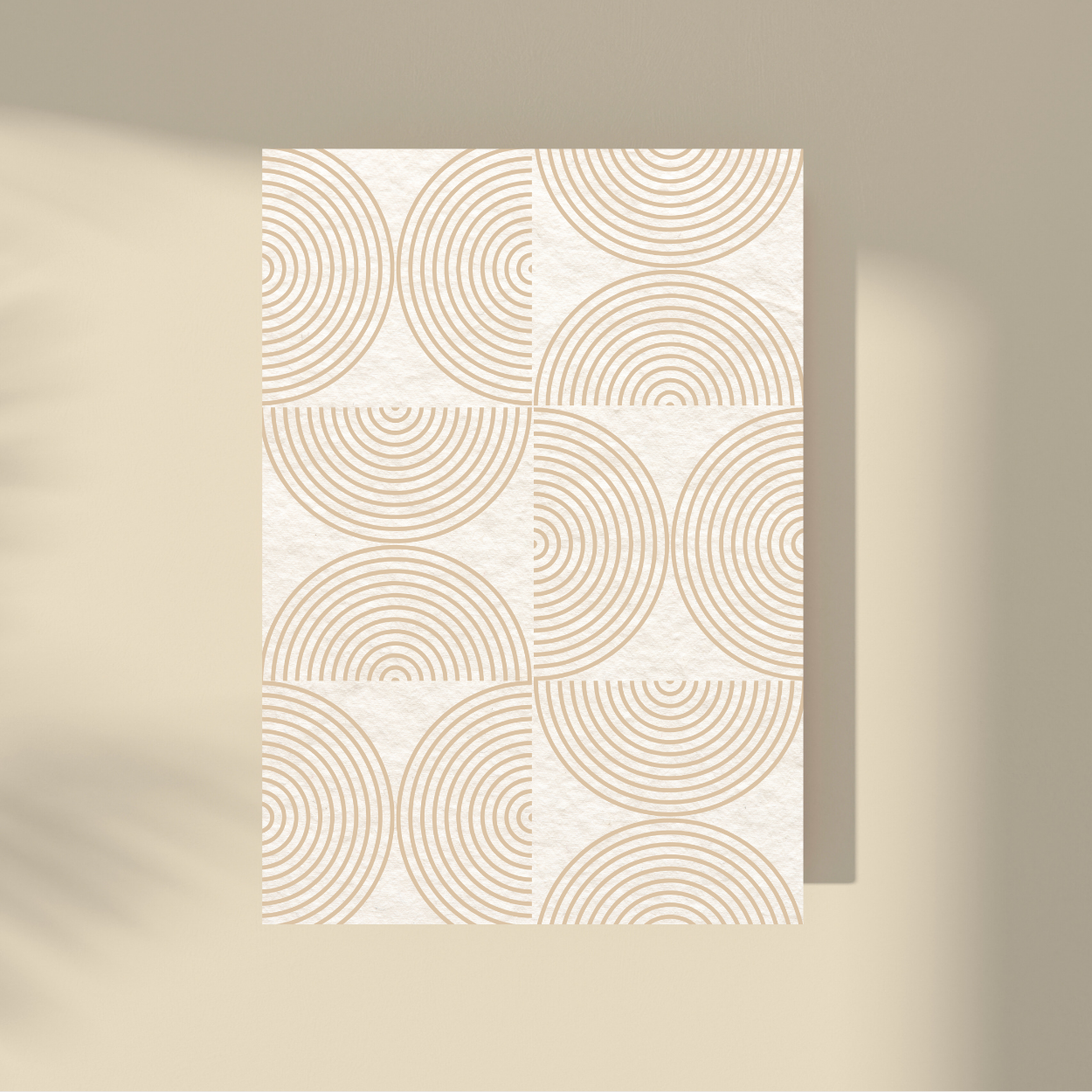 Abstract Beige Half-Circles