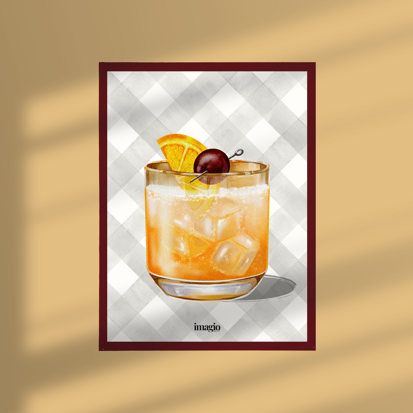 Uramljen poster Amaretto Sour - 32x42 / 42x52 cm bordo ram