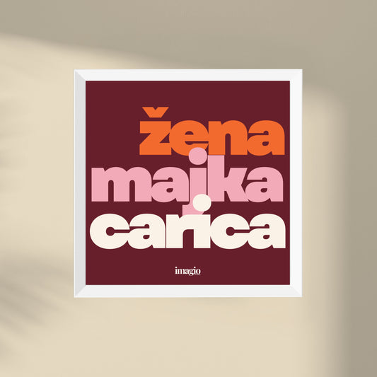 Miniature - Žena, majka, carica - White Frame