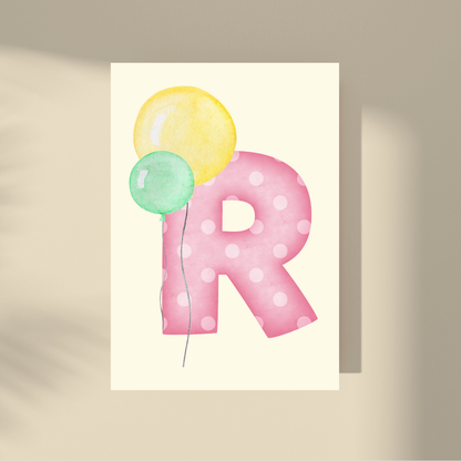 CUSTOMIZE IT! - Pink Polka Dot Letter