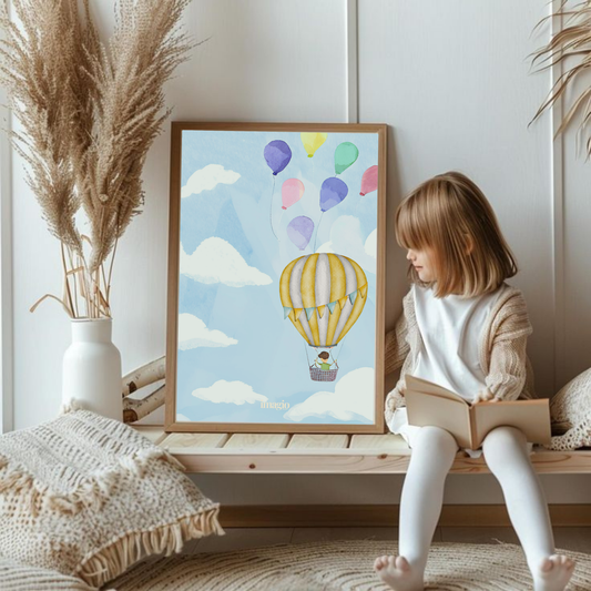 Boy Flying in the Balloon