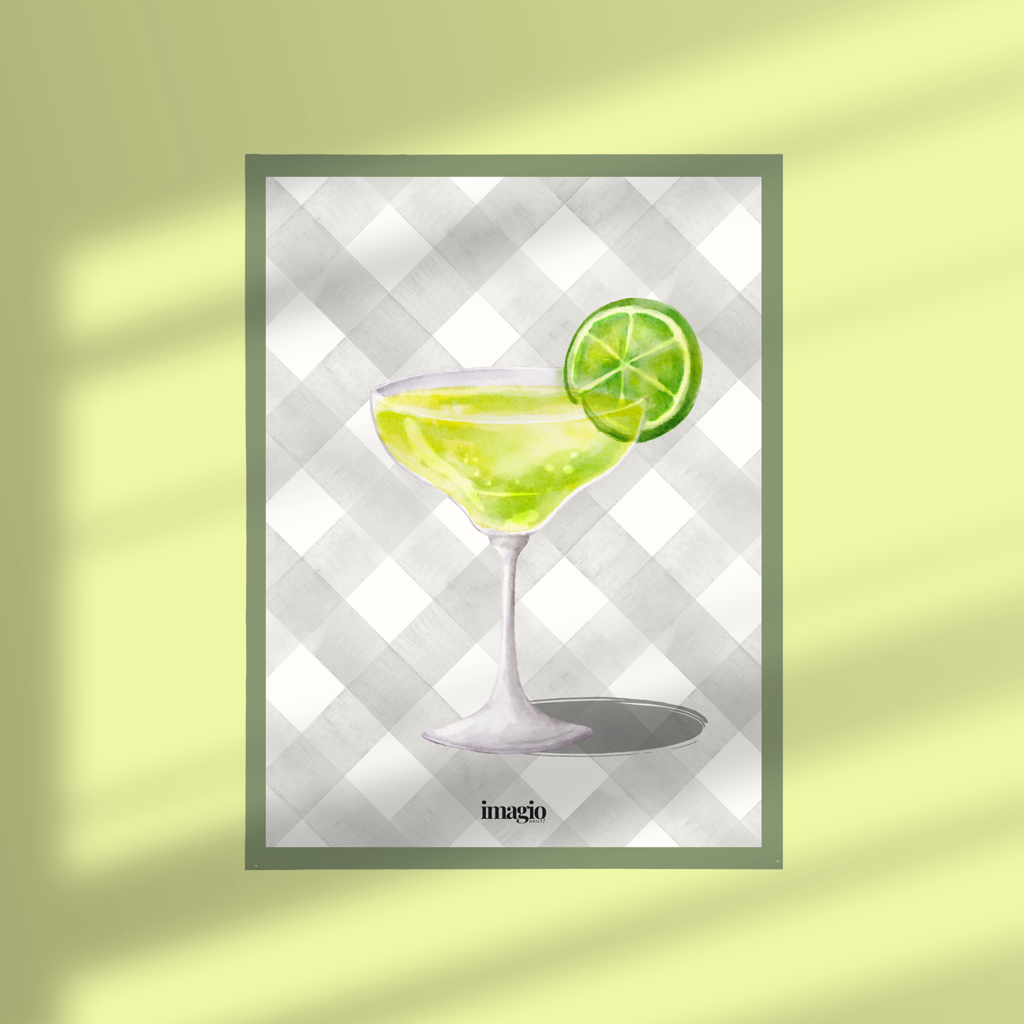 Uramljen poster Margarita - 32x42 / 42x52 cm svetlo-zeleni ram