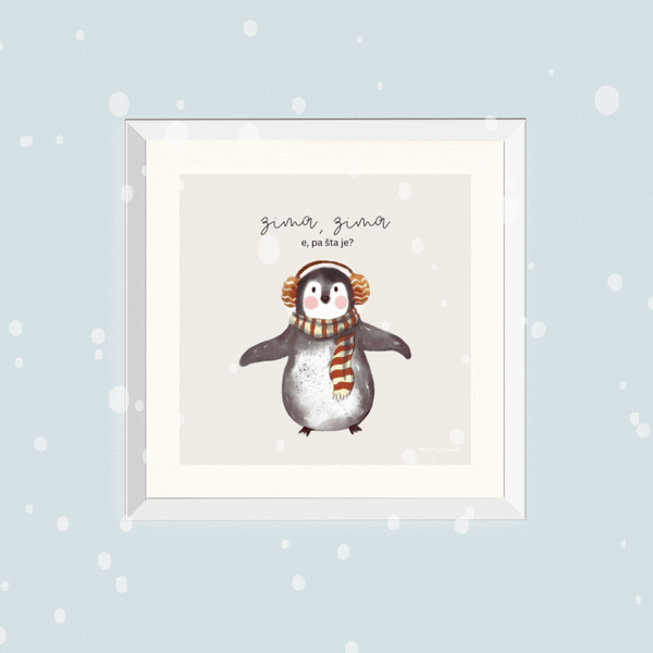 XMAS 26 Miniature KIDS - Zima, zima, e pa šta je? - White Frame