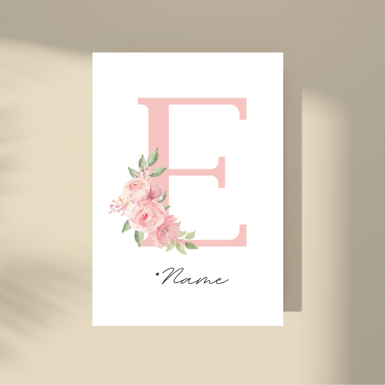 CUSTOMIZE IT! - Pink Flowers Letter & Name