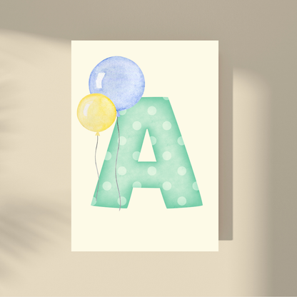 CUSTOMIZE IT! - Green Polka Dot Letter