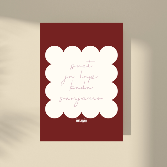 NEW: Color Pop Art Poster - Svet je lep kada sanjamo