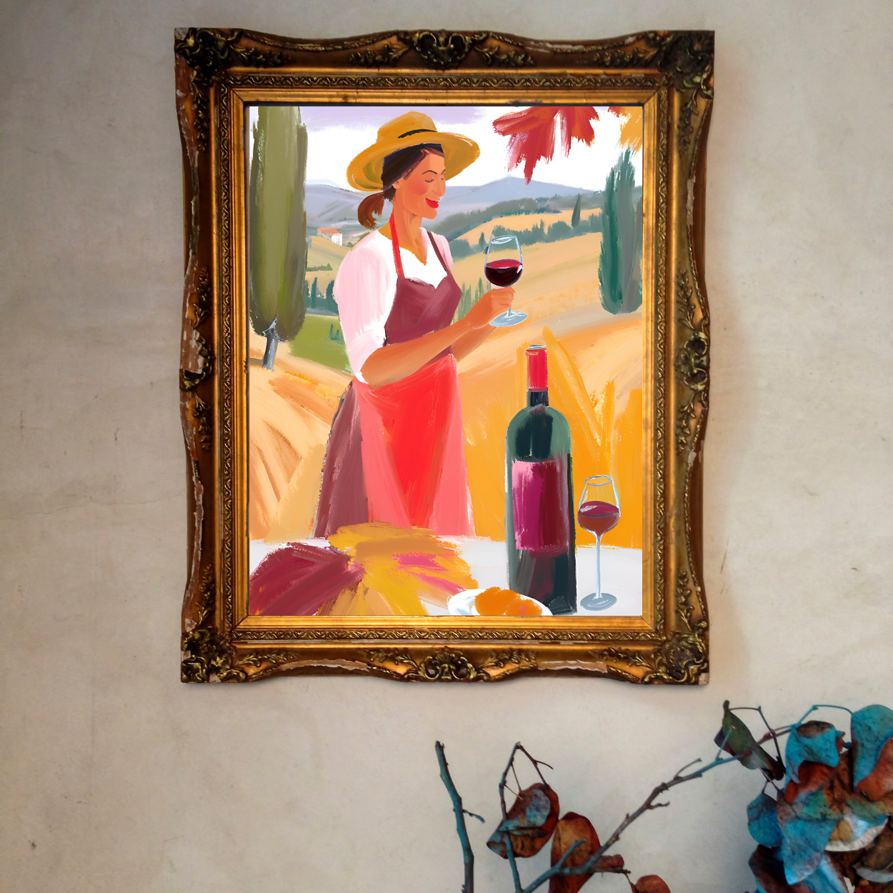 Winery in Autumn - Wine Tasting #7, Oil