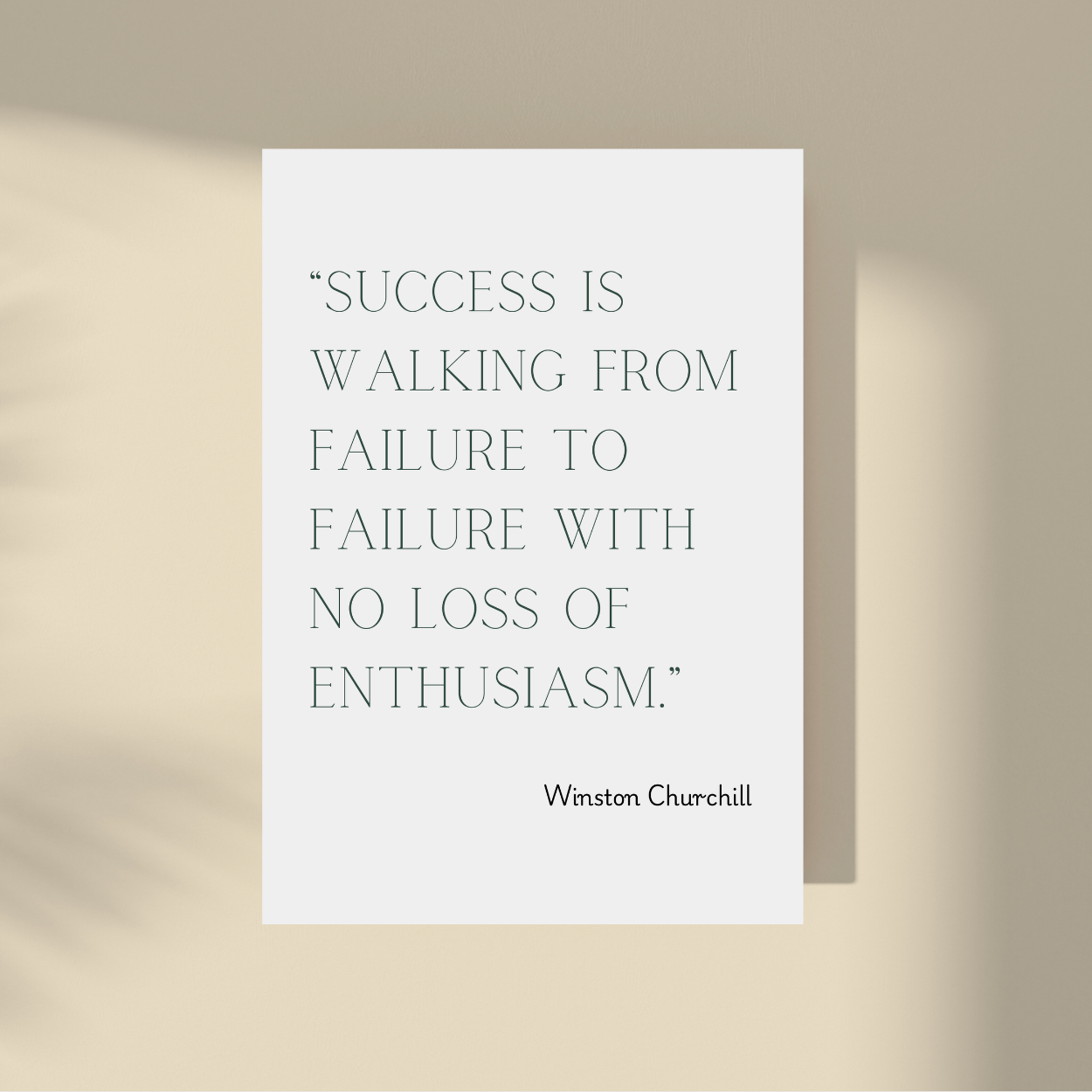 Motivational Quote - Success - W. Churchill