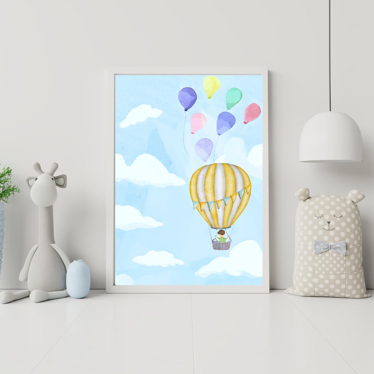 Boy Flying in the Balloon