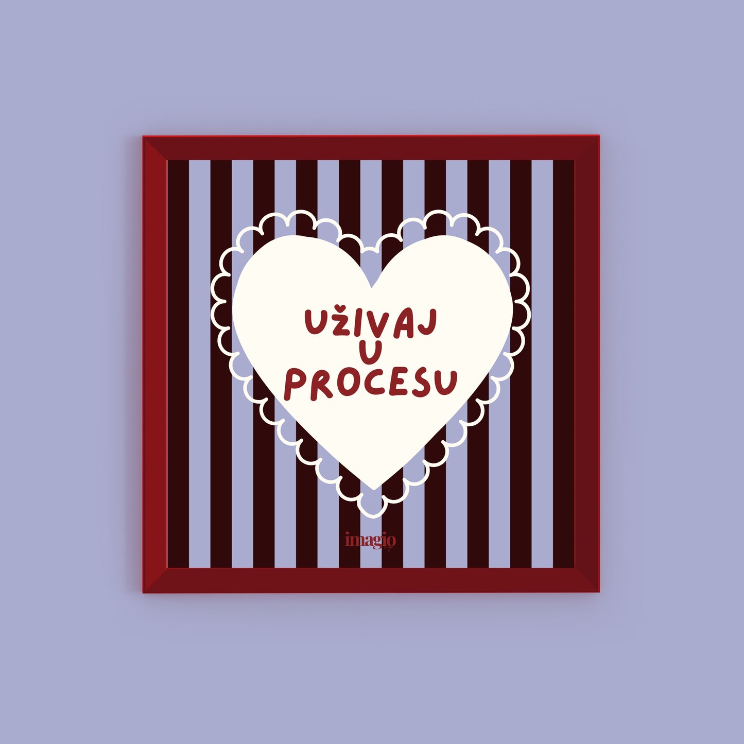 Miniature - Uživaj u procesu - Burgundy frame