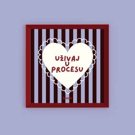 Miniature - Uživaj u procesu - Burgundy frame